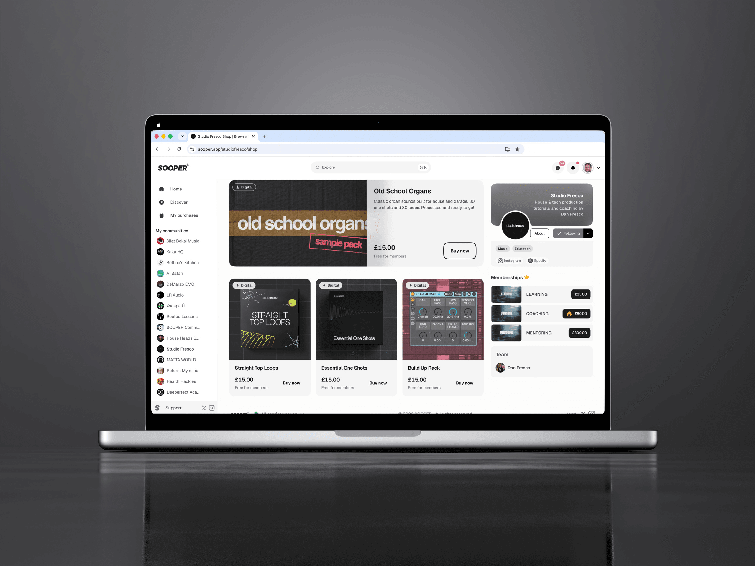 Studio Fresco shop on Sooper: digital sample packs and downloads
